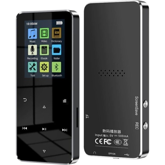 Teknotrust Bluetooth Lu Mp3-Mp4 Çalar Beyaz Renkli FM Radyolu Şarjlı Mp4 Player Dahili Hoparlör