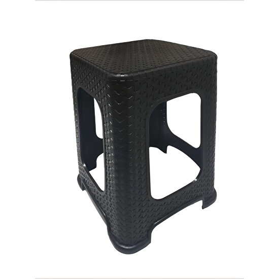 Aradığın Burada Sert Plastik Tabure Sandalye Siyah Sağlam Dayanıklı Malzeme