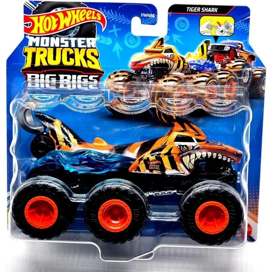 Hot Wheels Monster Trucks 1:64 Çekici Arabalar Tıger Shark HWN86 - HWN88