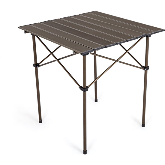 Celina Alüminyum Katlanabilir Kamp - Piknik - Bahçe - Balkon Masası (Taşıma Çantalı) Kahve