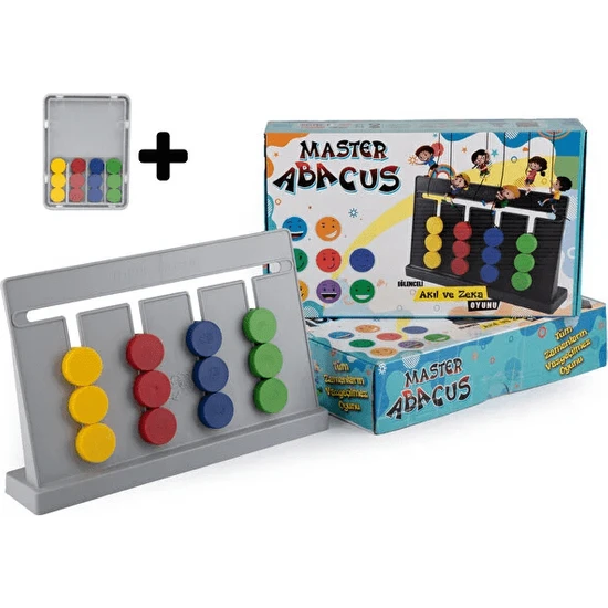 Think Master Master Abacus Rubik Abaküs Montessori Zeka Oyunu Dijital Oyun Kartları ile Destekli