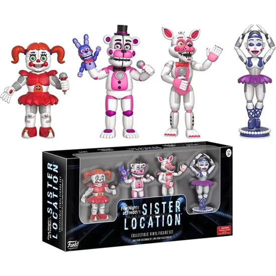 Silverum Brella 4 Adet/takım Fnaf Beş Gece Güvenlik Ihlali Aksiyon Figürleri Bonnie Foxy Oyuncaklar 5 Fazbear Ayı Bebek Modeli Çocuk Oyuncak Hediyeler (Yurt Dışından)