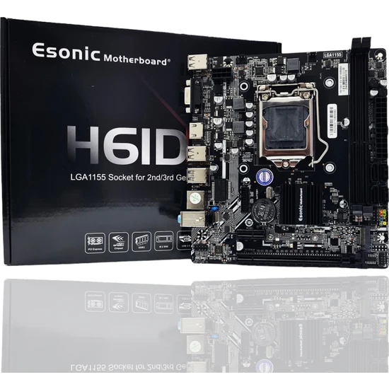 Esonıc H61DA1 LGA1155 2-3. Nesil Ddr3 HDMI VGA M.2 Matx Anakart