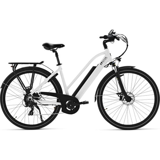 Elektrikli Bisiklet B15 | Pedelec Beyaz | Extra Güçlü 36V 14.0AH Aspilsan Batarya | 28