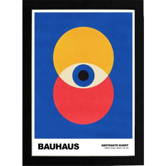 Kaynock Bauhaus 3 21 x 30CM - Beyaz Çerçeveli