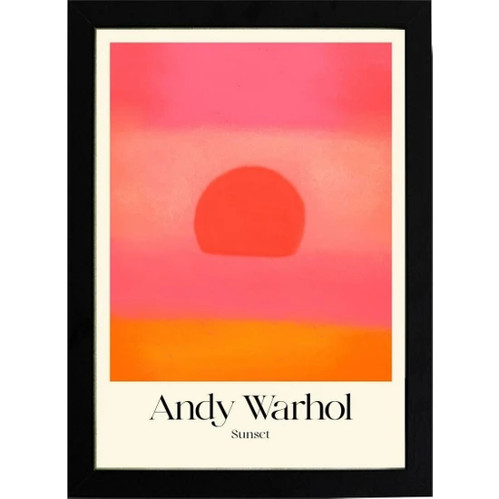 Kaynock Andy Warhol Sunset 1 21 x 30CM - Beyaz Çerçeveli