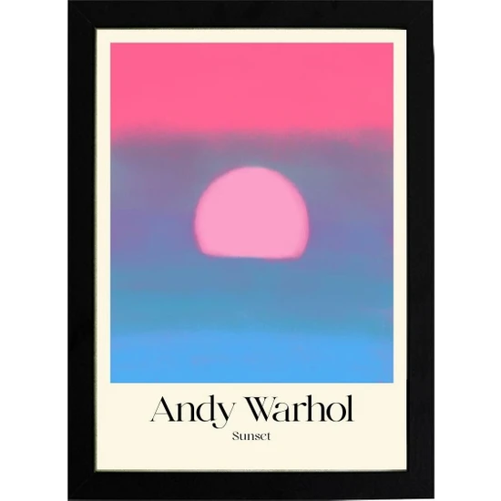 Kaynock Andy Warhol Sunset 2 21 x 30CM - Beyaz Çerçeveli
