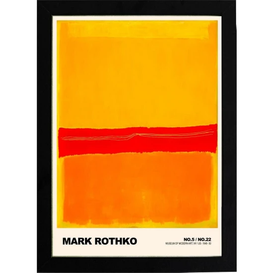 Kaynock Mark Rothko No.5/no.22 21 x 30CM - Siyah Çerçeveli