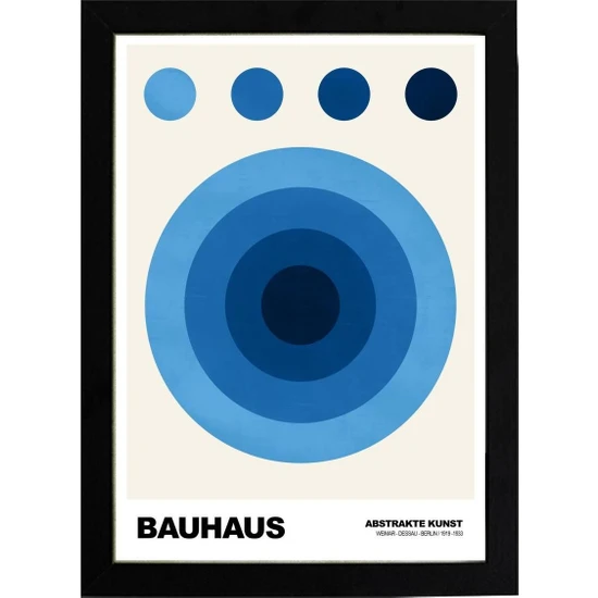 Kaynock Bauhaus 4 21 x 30CM - Beyaz Çerçeveli