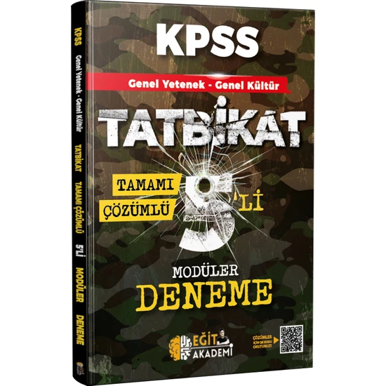 Mehmet Eğit KPSS Genel Yetenek Genel Kültür Tatbikat Tamamı Çözümlü 5'li Modüler Deneme