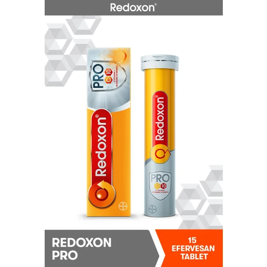 Redoxon Pro 15 Efervesan Tablet I 1000 C Vitamini, D Vitamini, Selenyum ve Çinkoya ek 7 Vitamin ve Mineral İçeren Takviye Edici Gıda
