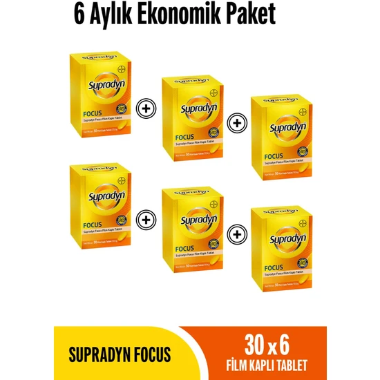 Supradyn Focus 30x6 Film Kaplı Tablet 6 Aylık Ekonomik Paket