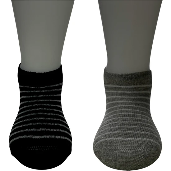 Dsi Markt Erkek Çocuk Çorap Çizgili 2 Çift Dikişsiz Burunlu Pamuk Oranı Yüksek Patik Çorap  6 – 8 Yaş İlkbahar / Yaz Sezonu