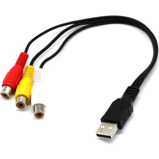 Cavo USB A 3 RCA – Adattatore AV Composito Per PC, MAC, TV, Videocamere – 2 Pezzi - 2