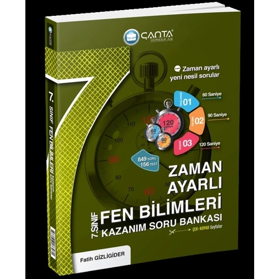 Çanta Yayınları 7. Sınıf Fen Bilimleri Zaman Ayarlı Kazanım Soru Bankası