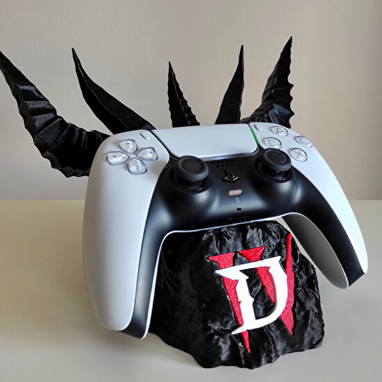 Nerva Design 3D Diablo Dekoratif Kol Tutucu, Joystick Kumanda Standı, Xbox / Ps4 / Ps5 Uyumlu