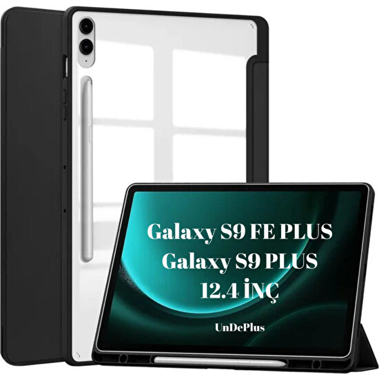 MobaxAksesuar Samsung Galaxy Tab S9 Fe Plus / S9 Plus 12.4 Kılıf Grafiti Şeffaf Kalem Bölmeli X810 X610 X816 X616 X818