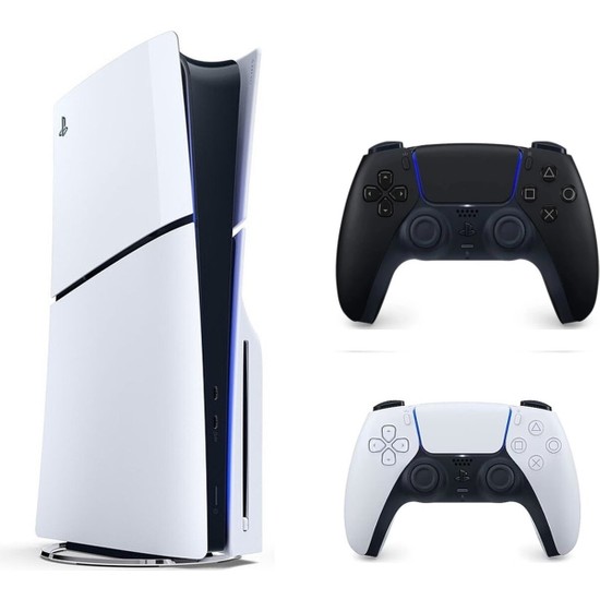 Sony Playstation 5 Slim 1 Tb Cd'li + 2. Siyah Dualsense ( Beyaz - Siyah)