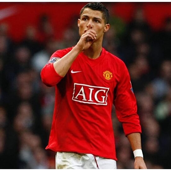 Gran Coupe C. Ronaldo Manchester United 2007 / 2008 Kırmızı Uzun Kollu Nostalji Forması