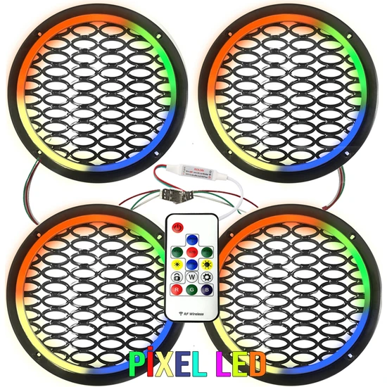 Poke Pixel Ledli 16CM Hoparlör Kapak 4ADET Poke PK-5649