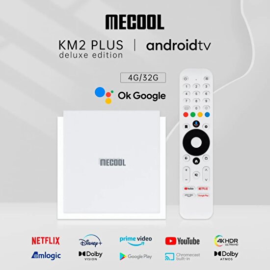 Mecool Km2 Plus Deluxe 4gb Ram 32GB SSD Lisanslı Android Player