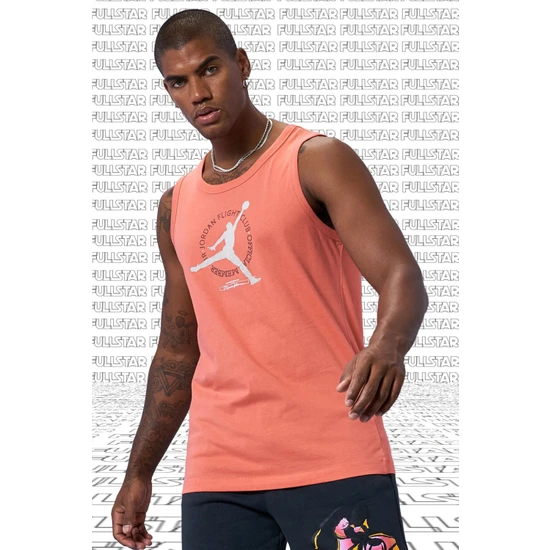 Nike Jordan Mvp Flight Cotton Tank Top Singlet Pink Pamuklu Erkek Spor Atlet Somon