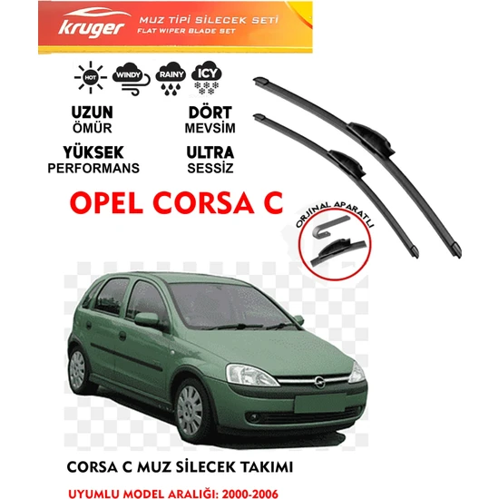 Kruger Opel Corsa C Muz Silecek Takımı (2000-2006)