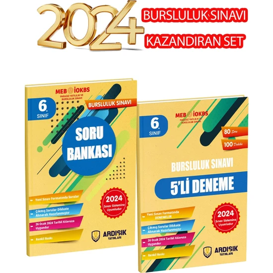 Ardışık Yayınları 6. Sınıf 2024 Bursluluk Sınavı Soru Bankası ve Deneme Seti
