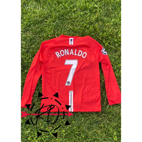 RODAK WEAR Cristiano Ronaldo Manchester United 2007 Uzun Kollu Şampiyonlar Ligi Forması