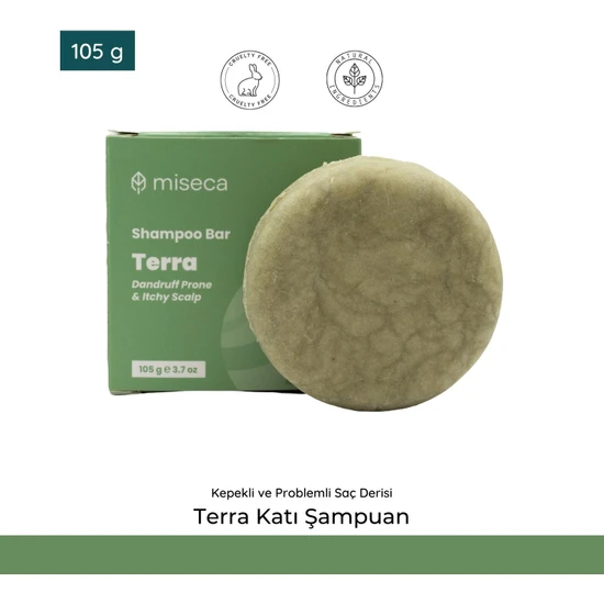 Miseca Terra Katı Şampuan Kepeğe Meyilli ve Problemli Saç Derisi 105 gr