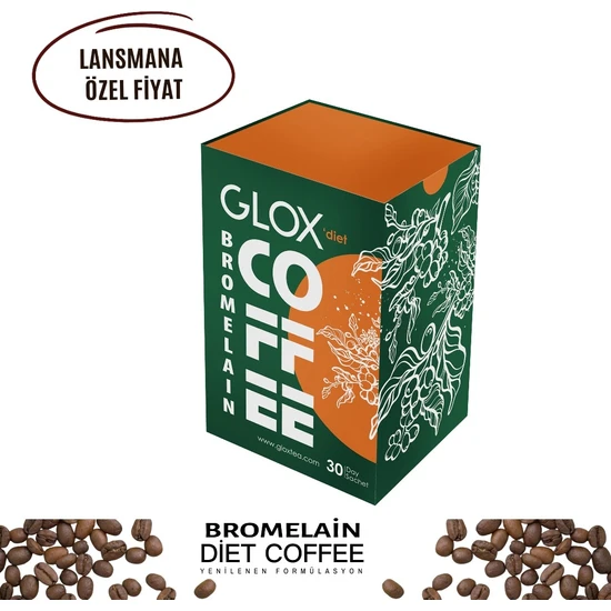Glox Kahve Collagen ve Bromelain Içeren Detox Coffee 1AYLIK Kullanım