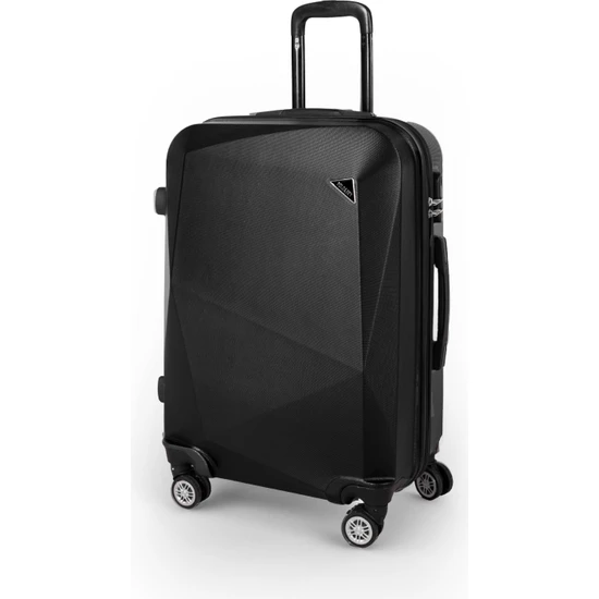 Polo&sky Elmas Model Siyah Renk Orta Boy Valiz Bavul