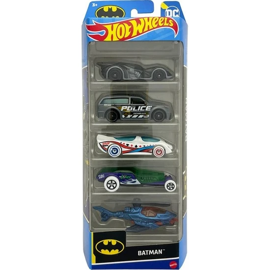 Hot Wheels Batman 1:64 Ölçekli Döküm Araç 5'li Paket (HTV44)