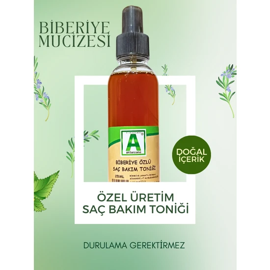 AKTARZANE Biberiye Suyu Saç Güçlendirici Tonik Saç Bakım Toniği Özel Karışım Avantajlı Boy 150ML