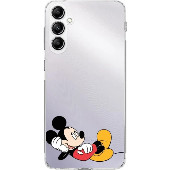 PrintiFy Samsung Galaxy S23 Fe Kamera Korumalı Kapak Mickey Mouse Tasarımlı Şeffaf Süper Silikon Kılıf