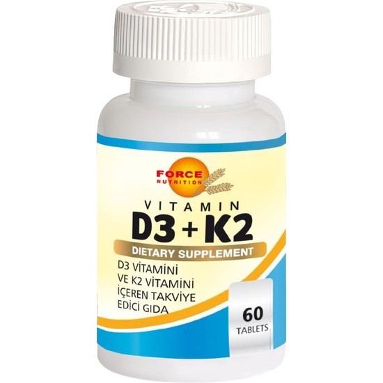 Force Nutrition Vitamin D3 Vitamin K2 60 Tablet D3 Vitamini Fiyatı