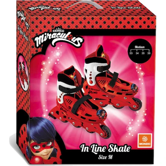 Tekno Trust Beyaz Miraculous Ladybug Inline 4 Teker Paten