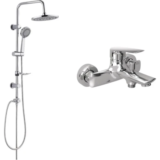 Kale Tandem Banyo Bataryası ve Tema 53230 Tepe Duş Seti