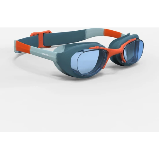 Decathlon Çocuk Yüzücü Gözlüğü - Yeşil/Turuncu - Şeffaf Camlar - Xbase