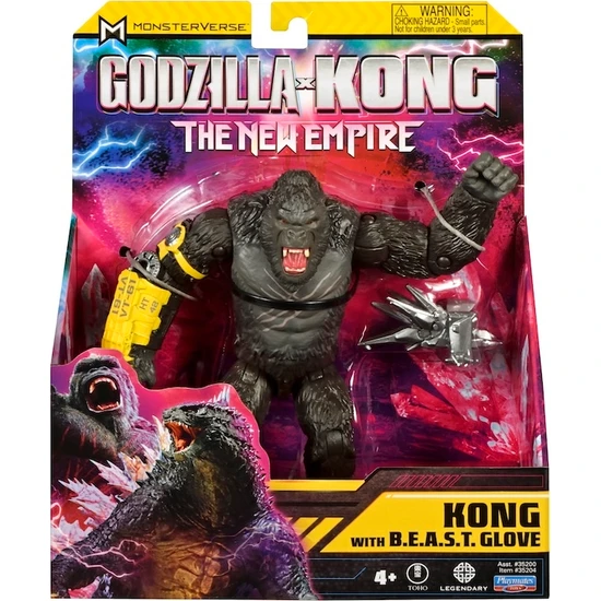 Godzilla ve Kong Aksiyon Figür Kong With B.e.a.s.t. Glove 15 cm