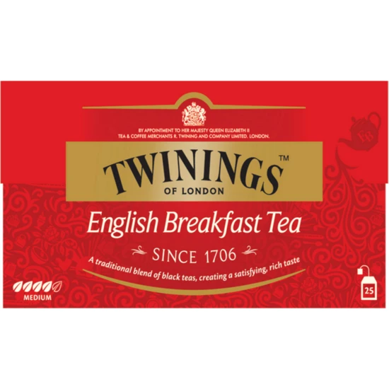 Twinings English Breakfast 25'lik Poşet Çay
