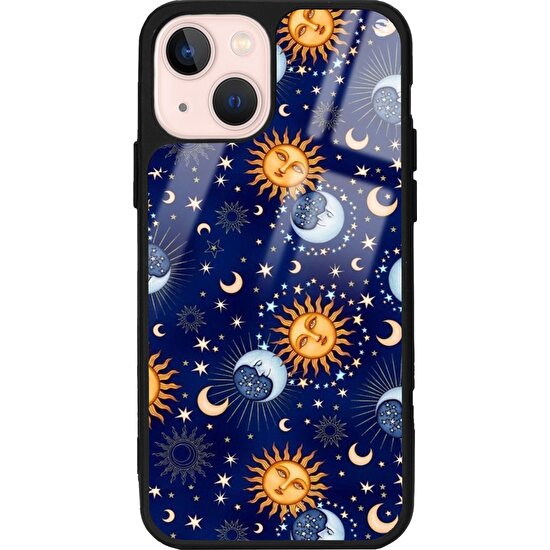 Spoyi Apple iPhone 15 Ay Güneş Pijama Tasarımlı Glossy Telefon Kılıfı