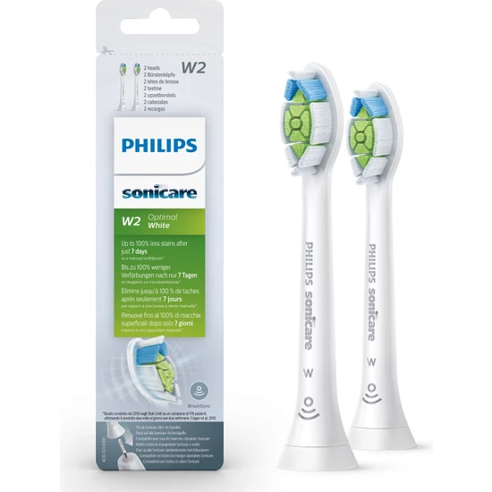Philips Sonicare Şarjlı Diş Fırçası 2'li Yedek Başlık - Beyaz HX6062/10