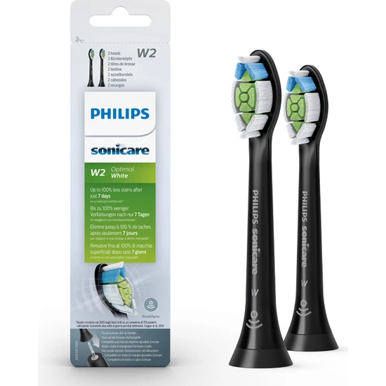 Philips Sonicare Şarjlı Diş Fırçası 2'li Yedek Başlık - Siyah HX6062/13