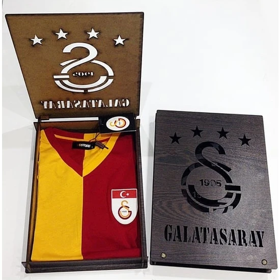 Galatasaray Metin Oktay Fan Forma Hediyelik Ahşap Kutulu (Polyester Kumaş)