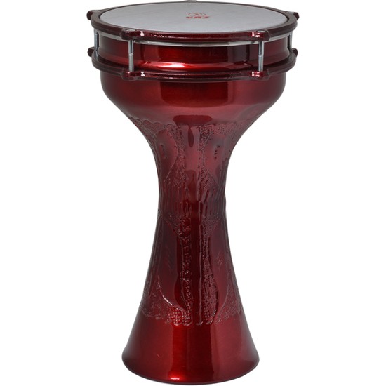 Saz 820C-BR Alüminyum Darbuka İşlemeli Statik Bordo 20 cm Fiyatı