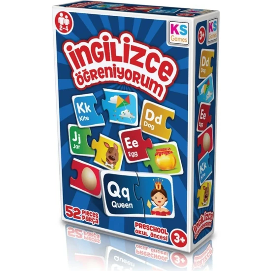 Ks Games Puzzle Yapboz 0kul Öncesi 52 Parça Ingilizce Öğreniyorum