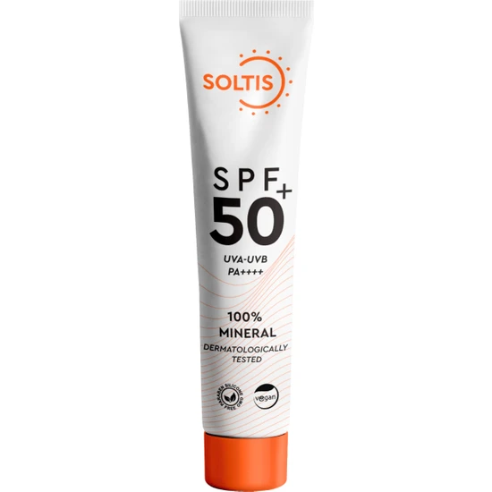 Soltis % 100 Mineral Güneş Koruyucu Krem SPF50+ PA++++, 50 ml