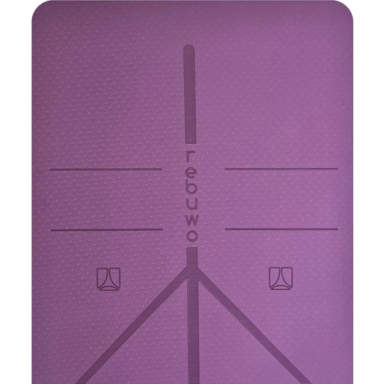 Rebuwo Tpe Hizalama Tasarımlı Kaydırmaz Yoga Mat Pilates Minderi 5mm 183 x 61 cm