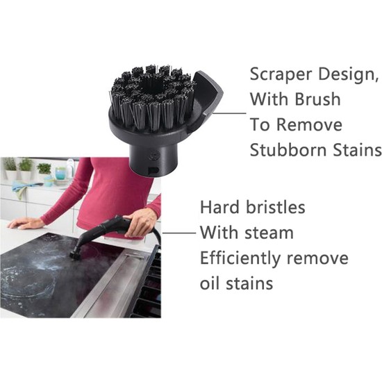 5 Brosses De Rechange Pour Nettoyeur Vapeur Karcher SC1-SC5 - Poils Souples - Nettoyage Efficace Surfaces Délicates
